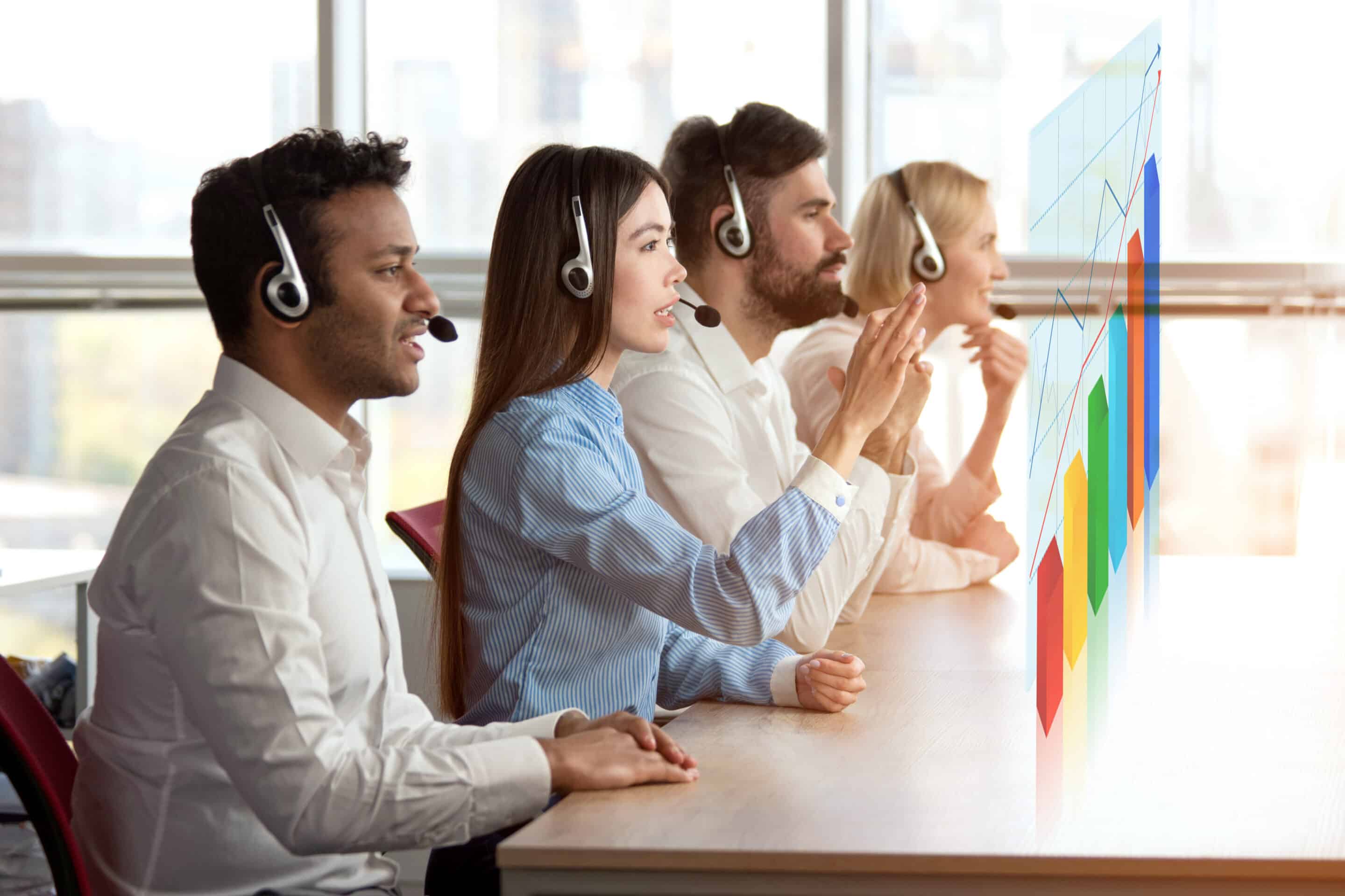 People having a calls